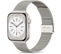 Ouwegaga Correa Compatible con Apple Watch Correa 42mm 44mm 45mm 49mm, Correa de Metal de Acero Inoxidable Compatible con iWatch Series 9 8 7 6 5 4 3 2 1/SE Ultra 2, 42mm/44mm/45mm49mm BlancoEstrella