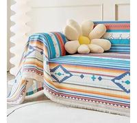 ouxei 2024 New Waffle Couch Cover Boho Sofa Cover For 2 3 4 Cushion Couch Non-Slip Washable Sectional Couch Cover For All Seasons Furniture Protector Sofa Slipcover with Tassel,(D,180 * 180CM)