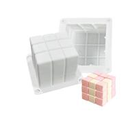 OUXUNDAI Kit para Hacer Velas 6 En 1 Rubik'S Cube Silicone Molde DIY Magia Bola Aromaterapia Vela Vela Molde De Mousse para Hornear-Un Solo Cubo De Rubik Dg-94
