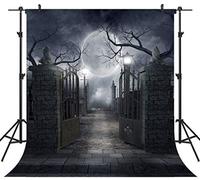 OUYIDA Paño de Halloween con diseño de telón de Fondo de fotografía Personalizado, 152,4 x 228,6 cm