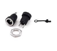 OUYNIEI 10/50 piezas DC022B 5, x 2,1 mm conector de alimentación CC 3, hembra montaje en panel adaptador enchufe, pines(2.5mm with cap,200pcs)