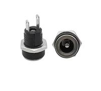 OUYNIEI 10/50 piezas DC022B 5, x 2,1 mm conector de alimentación CC 3, hembra montaje en panel adaptador enchufe, pines(2.5x5.5mm,50pcs)