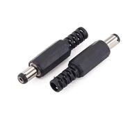 OUYNIEI 10/50 piezas DC022B 5, x 2,1 mm conector de alimentación CC 3, hembra montaje en panel adaptador enchufe, pines(2.1x5.5mm Male,50pcs)
