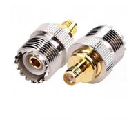 OUYNIEI 2 conectores SMA hembra/macho a PL259/SO239/N UHF TNC for antena RF, adaptador coaxial, convertidor de cobre y latón(SMAK to UNFK)