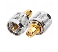 OUYNIEI 2 conectores SMA hembra/macho a PL259/SO239/N UHF TNC for antena RF, adaptador coaxial, convertidor de cobre y latón(SMAJ to UNFJ)