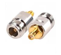 OUYNIEI 2 conectores SMA hembra/macho a PL259/SO239/N UHF TNC for antena RF, adaptador coaxial, convertidor de cobre y latón(SMAK to NK)