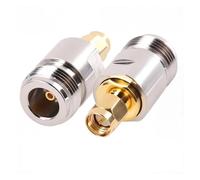 OUYNIEI 2 conectores SMA hembra/macho a PL259/SO239/N UHF TNC for antena RF, adaptador coaxial, convertidor de cobre y latón(SMAJ to NK)