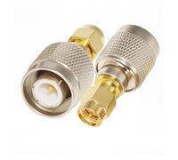 OUYNIEI 2 conectores SMA hembra/macho a PL259/SO239/N UHF TNC for antena RF, adaptador coaxial, convertidor de cobre y latón(SMAJ to TNCJ)