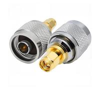 OUYNIEI 2 conectores SMA hembra/macho a PL259/SO239/N UHF TNC for antena RF, adaptador coaxial, convertidor de cobre y latón(SMAJ to NJ)