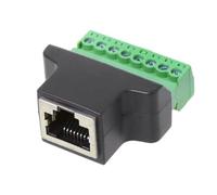 OUYNIEI Adaptador de red RJ45, conector macho hembra a terminal tornillo 8 pines, cable Internet, accesorios for DVR y CCTV(Female)