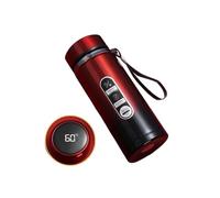 Ouyniei Botella de acero inoxidable de 500 ml a 1 litro con pantalla LED de temperatura, fabricada en acero inoxidable SUS304. También sirve como termo for té o agua y como taza portátil.(500ML,Red)