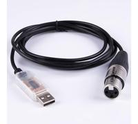 Ouyniei Cable de Interfaz DMX con Adaptador USB a RS485 XLR FTDI FT232RL for Ola/OpenLightingProject (1m,Transparentusb House)