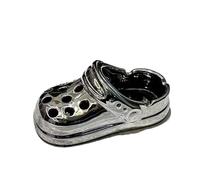 OUYNIEI Elegante cenicero de cerámica para el hogar y la oficina, elegante diseño de ceniza antimanchas (plateado)