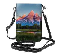 Ouyniei Grand Teton National Park Print - Bolso cruzado pequeño para teléfono celular, monedero, monedero, monedero, múltiples bolsillos