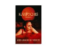 Ouyniei Kali Uchis Luna roja en Venus arte de pared decoración del hogar póster vintage retro estético impresión perfecta para sala de estar, dormitorio, oficina, estudio en casa, estilo sin marco, 60