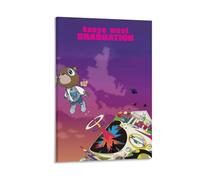 Ouyniei Kanye West GraduationWall Art - Póster vintage para decoración del hogar, impresión estética retro, perfecto para sala de estar, dormitorio, oficina, estudio en casa, estilo marco, 30 x 45 cm