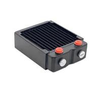 Ouyniei Radiador de Cobre de 120 mm, 45 mm de Grosor, Rosca G1/4 * 5 con tapón * 3 for instalación de Ventilador de 120 mm en PC con refrigeración líquida Mod