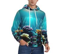 Ouyniei Underwater Scenery - Sudadera con capucha para hombre, sudadera con capucha y manga larga, Negro, S
