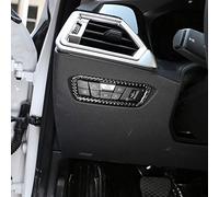 OuyOo Accesorios para interior de coche para BMW Serie 3 G20 G28 de fibra de carbono real 3D calcomanía cubierta de control de faros delanteros