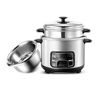 oUyOo Arrocera Y Vaporera Función Calentar (2/3/4/5L) Revestimiento De Acero Inoxidable 304, con Espátula Y Vaso Medidor, para 1-7 Personas,2L