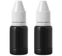 OUYOOLE Tinta para sello de nombre, 2 piezas de tinta de repuesto de 5 ml, ideal para sello de nombre de ropa (negro)