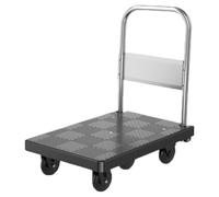 OUYUE Carretilla Plegable De Carga Carretilla De Plataforma Plegable De Alta Resistencia, Carretilla De Empuje Manual For Mudanzas, Almacén Y Garaje Carro Transporte Plegable(Black)