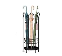 OUYUE Elegante Paraguero Soporte De Paraguas Independiente Estante Almacenamiento Metal Decoración Pasillo Entrada Al Aire Libre Interior Hogar Soporte para Paraguas(Black)