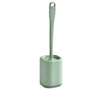 OUYUE Escobilla de Baño Limpieza Escobilla Y Tenedor del Retrete Silicón con El Cepillo Suave De La Taza Cerda TPR For Cuarto Baño Cepillo de Inodoro Soporte(Grün)