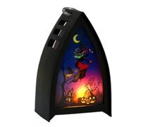 OUYUE Farolillos de Navidad Antiguo Decoraciones Navideñas Adornos Navideños Linterna Navideña Lámpara De Candelabro Luz Nocturna Decoración Navideña(D)