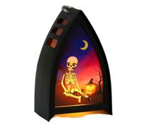 OUYUE Farolillos de Navidad Antiguo Decoraciones Navideñas Adornos Navideños Linterna Navideña Lámpara De Candelabro Luz Nocturna Decoración Navideña(E)