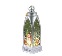 OUYUE Farolillos de Navidad Antiguo Linterna Portátil Linternas Navideñas Luz Nocturna Lámpara De Muñeco Nieve Colgante Mesa Alimentada para Regalo Decoración Navideña(B)