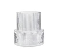 OUYUE Jarrón Florero De Cristal Florero Moderno Claro Ondulado con Gran Capacidad para Sala De Estar Comedor Dormitorio Florero