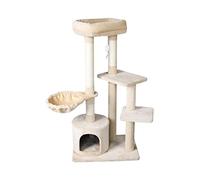 OUYUE Torre para Gatos Marco De Escalada for Gatos Madera Maciza Sisal Cat Litter Cat Tree Frame Post Cat Rack, Adecuado for 1-3 Gatos for Jugar Árbol para Gatos(Beige)