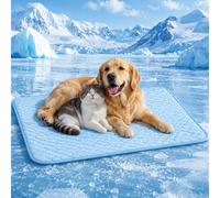 OUYULAI Esterilla de refrigeración para perro, autorefrigerante, 70 x 50 cm, alfombrilla de refrigeración para gatos, sin gel, con Q-Max >0,5, manta de refrigeración extrarefrescante, transpirable y
