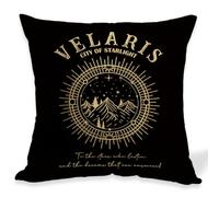OUZ Velaris City of Starlight, The Night Court - Funda de almohada de 2 caras, regalo de mercancía Velaris Acotar, regalo de cumpleaños, funda de cojín cuadrada, decoración del hogar, 45,7 x 45,7 cm
