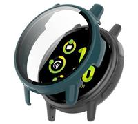 OUZAN Funda protectora compatible con Garmin Vivoactive 5, carcasa rígida de policarbonato de cuerpo completo y protector de pantalla de vidrio templado HD (verde)