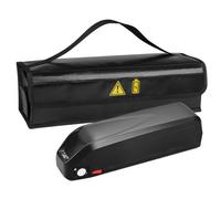 OUZHOU Ebike bolsa de la batería, incombustible 1400 °C caja ignífuga para baterías, bolsa de batería ignífuga a prueba de explosiones Lipo Bicicleta, Safe Bag Ebike batería cubierta protectora grande