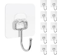 Ouzionz 16 ganchos adhesivos para pared, 15 kg, máx. autoadhesivos, extrafuertes