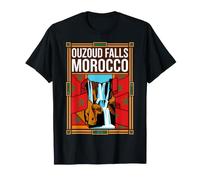 Ouzoud Falls Marruecos Bandera Cascadas Atlas Montañas Vintage Camiseta