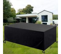 OUZUIU Funda para sofá de jardín de 110 x 50 x 60 cm (largo x ancho x alto) 420D Oxford, impermeable, resistente al viento, a la lluvia y a los rayos UV, funda para muebles de patio, cuadrado