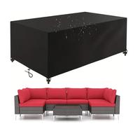 OUZUIU Fundas cuadradas para muebles de jardín, impermeables, resistentes al viento, protección contra el frío, anti-UV, funda cuadrada para mesa de jardín, 145 x 135 x 105 cm (largo x ancho x alto