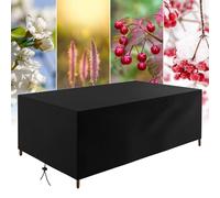 OUZUIU Fundas para muebles de patio de 290 x 110 x 70 cm (largo x ancho x alto), 420 D, resistentes al agua, rectangular, protección contra el frío, juego de sofá seccional para patio para césped y