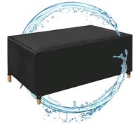OUZUIU Fundas rectangulares para muebles de jardín, impermeables, 160 x 135 x 105 cm (largo x ancho x alto), tela Oxford 420D, fundas para mesa de exterior y patio, impermeables, resistentes al sol