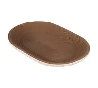 Ovaal Kartonnen Kat Krabbak - 2-in-1 Krabpaal & Lounge Bed Voor Binnenkatten, Groot Golfkarton Krabmat Meubelbeschermer | Verkrijgbaar in S/M/L