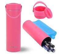 OVAKIA Funda de viaje para enfriador de insulina, caja de transporte médica EpiPen de 2 a 8 grados para bolígrafos de insulina con bolsa de hielo de biogel, hot pink, moderno