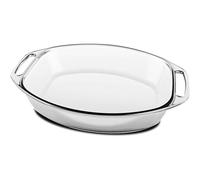 Ovalado para Horno con , Molde de Vidrio para Hornear, 3.2 L de Capacidad - Largo 35.8 x Profundidad 24.2 x cm