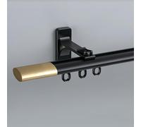 Ovalado Riel De Cortinas Barra De Cortinas Romanas De Deslizamiento Riel Guía De Aluminio Para Ventana, Sala, Dormitorio Y Oficina, Montado En La Pared(Negro,500cm(4 * 125cm))
