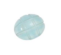 Ovalos tallados de ónix azul cielo, piedra preciosa de 3,3 quilates, tamaño del anillo para rectificar el dosha astrológico del planeta Saturno en la casa del horóscopo 6, 8ª o 12ª-B08BC4ZNMRNAMZ, S