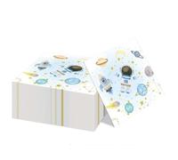 Ovanda 20 servilletas de papel azul con diseño de planeta, diseño de galaxia con el sistema solar, servilletas de papel, servilletas espaciales para primer viaje alrededor del planeta del sol