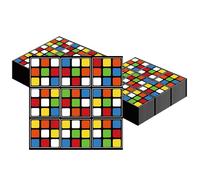 Ovanda Rubiks Cube Servilletas, 20 unidades, 33 x 33 cm, diseño de cubo de Rubik, decoración de cumpleaños para niños y niñas, fiesta temática de cumpleaños